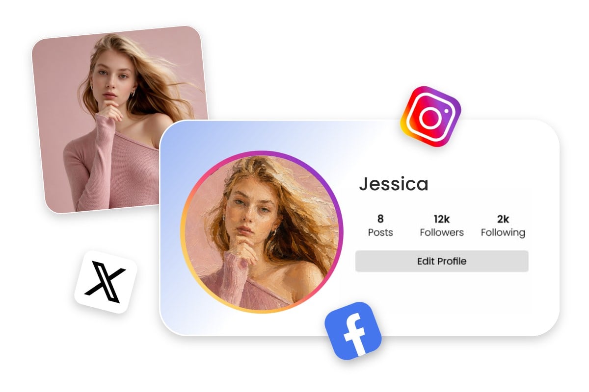 Social media avatars and digital content