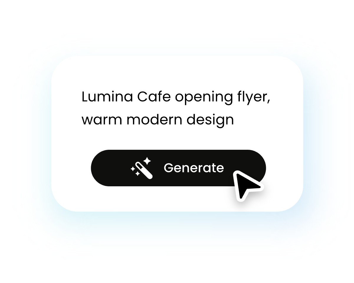 Step 1 enter a text description of the flyer design you want