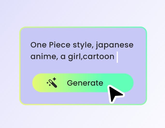 Step 1 for one piece ai generator input your prompts