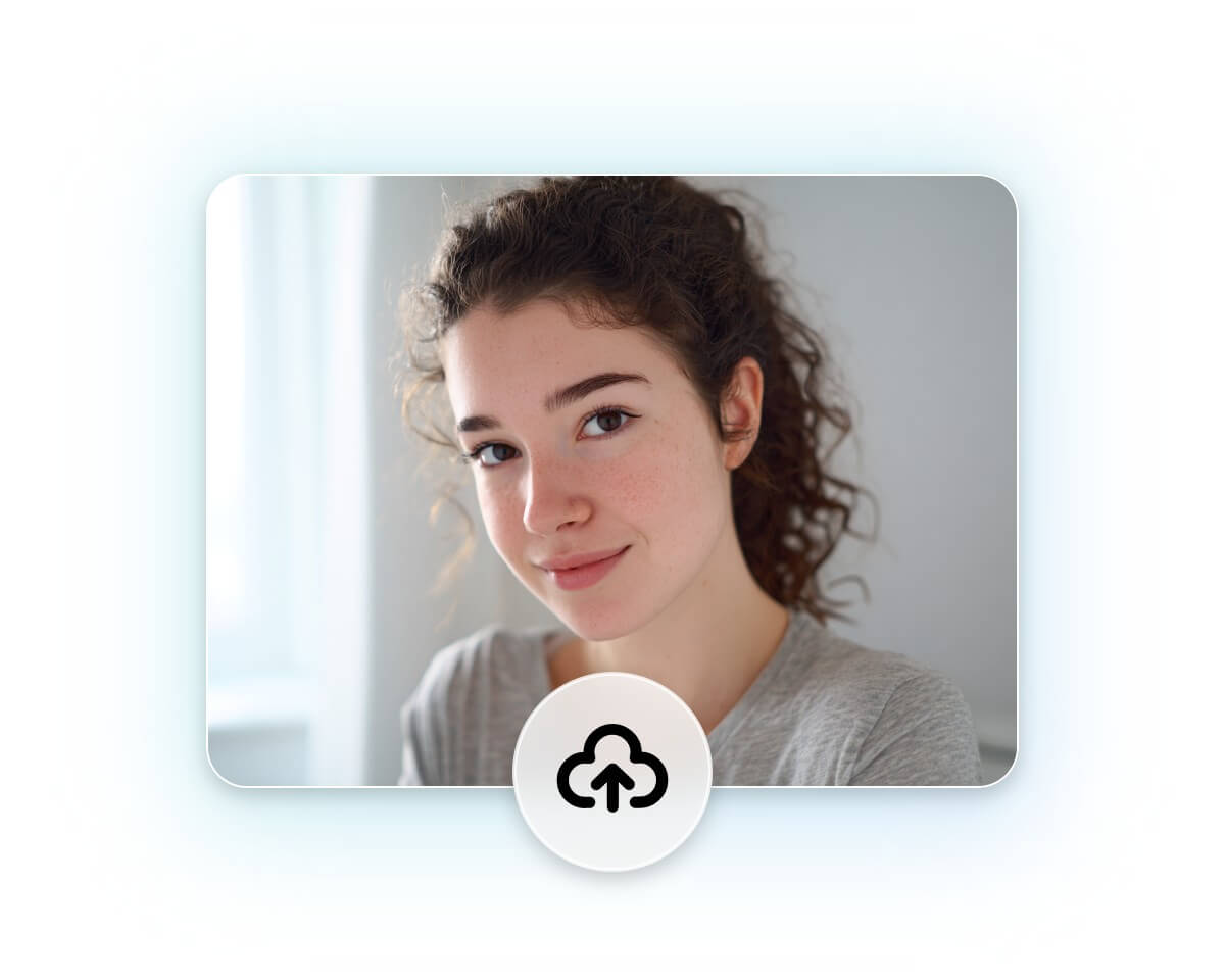 Step 1 to upload a photo of a woman without makeup to fotor makeup photo editor