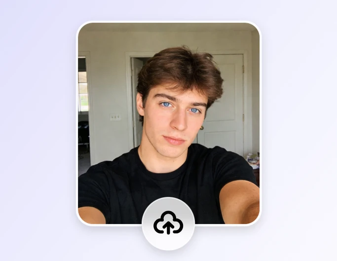Step 1 upload a man selfie to Fotor AI haircut generator