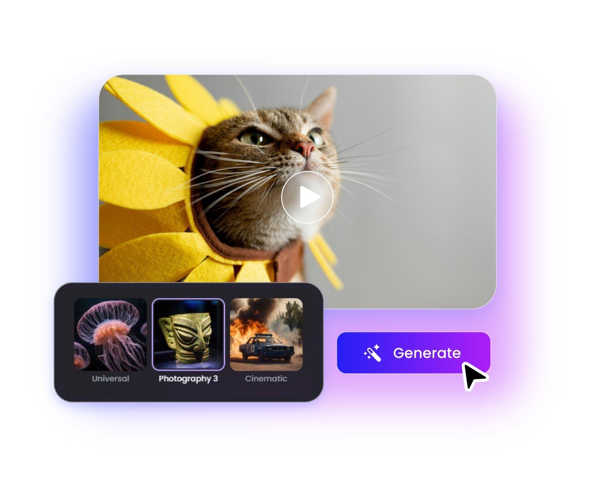Step 2 select a style and generate a video meme