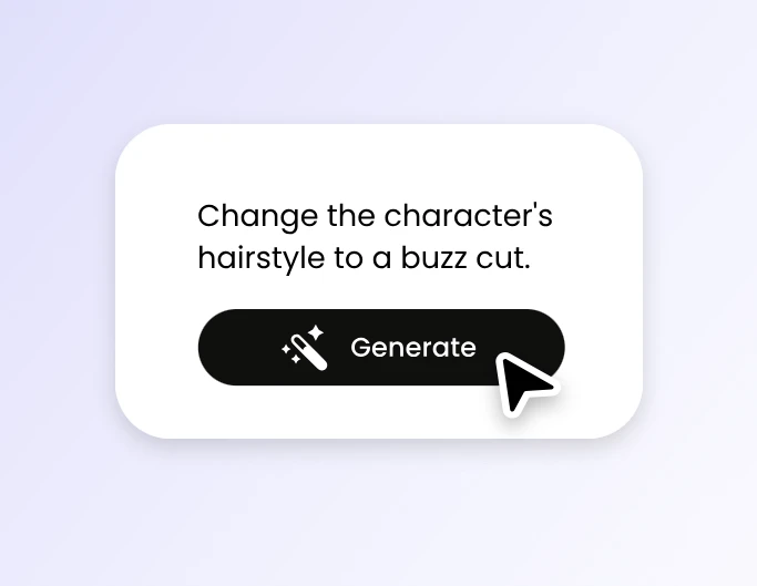 Step 2 select a template or enter prompt to change the characters hairstyle