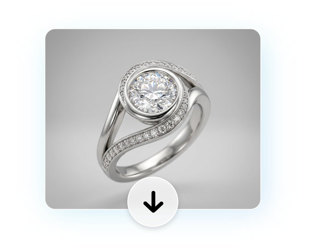 Step 3 download the final image of the ai generated jewelry ring design