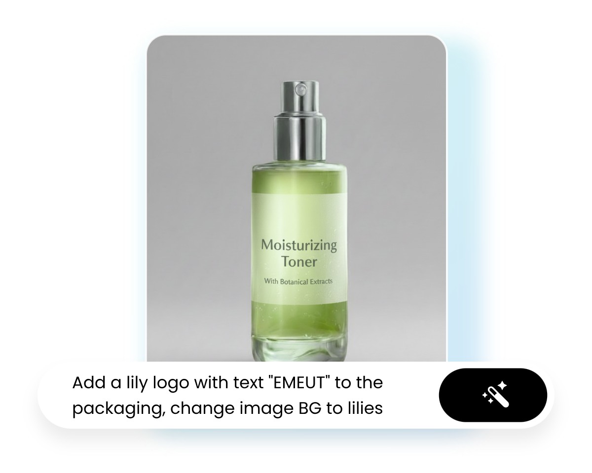 Step 3 enter a prompt to add branding elements to the AI generated design
