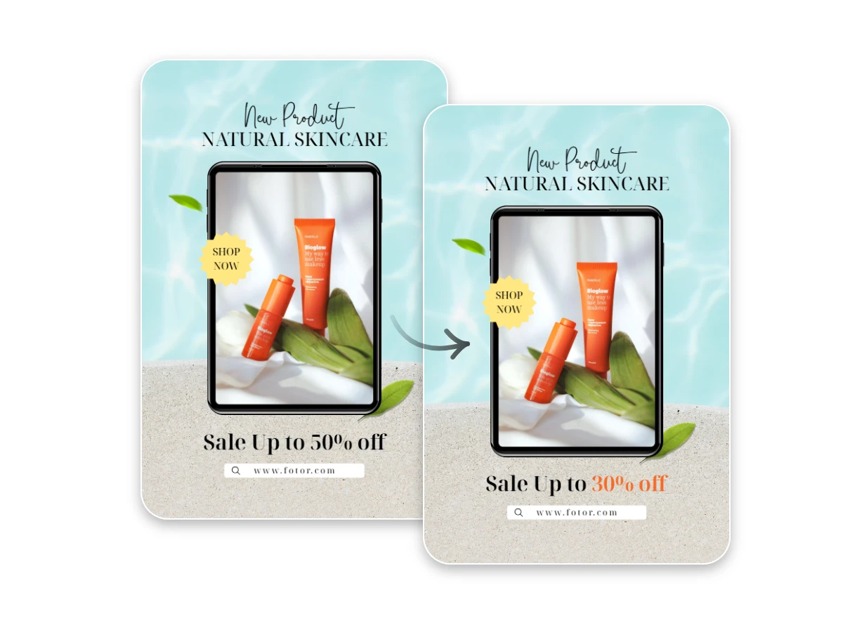 Step 3 modify text on the AI generated poster while keeping the background integrity and same formatting