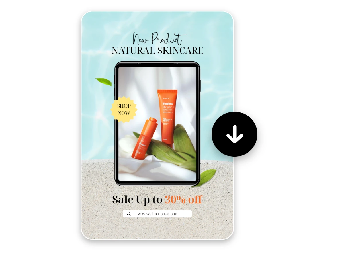 Step 4 download the AI generated 2 3 poster in 300 DPI resolution