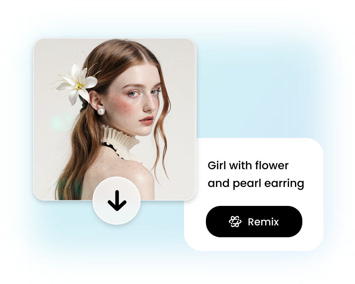 Schritt 3 KI-Frau-Bild herunterladen oder weiter bearbeiten