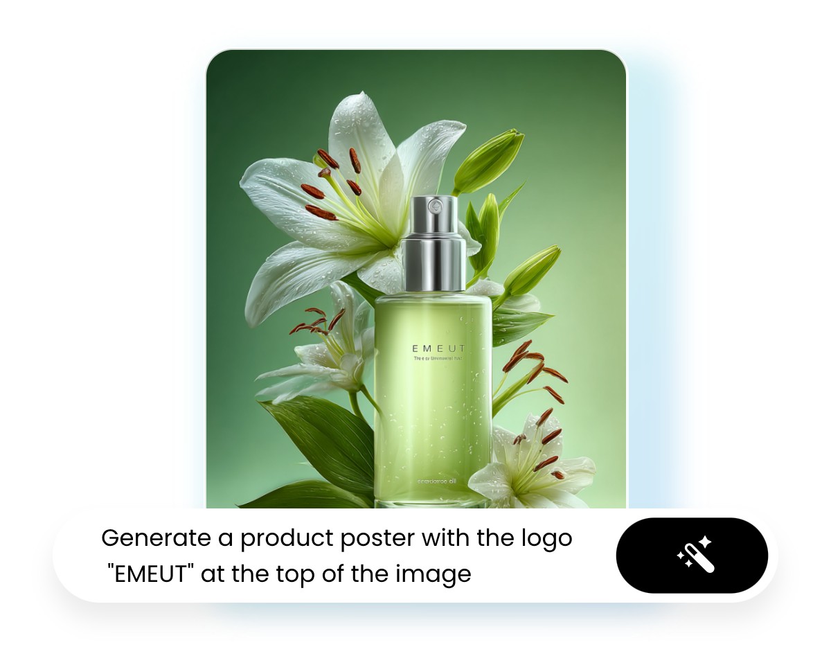 Step 4 enhance the product to a poster with a logo