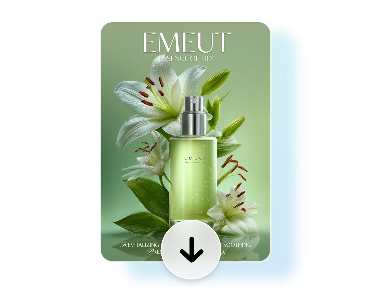 Step 5 download the AI refined product poster for free without watermarks