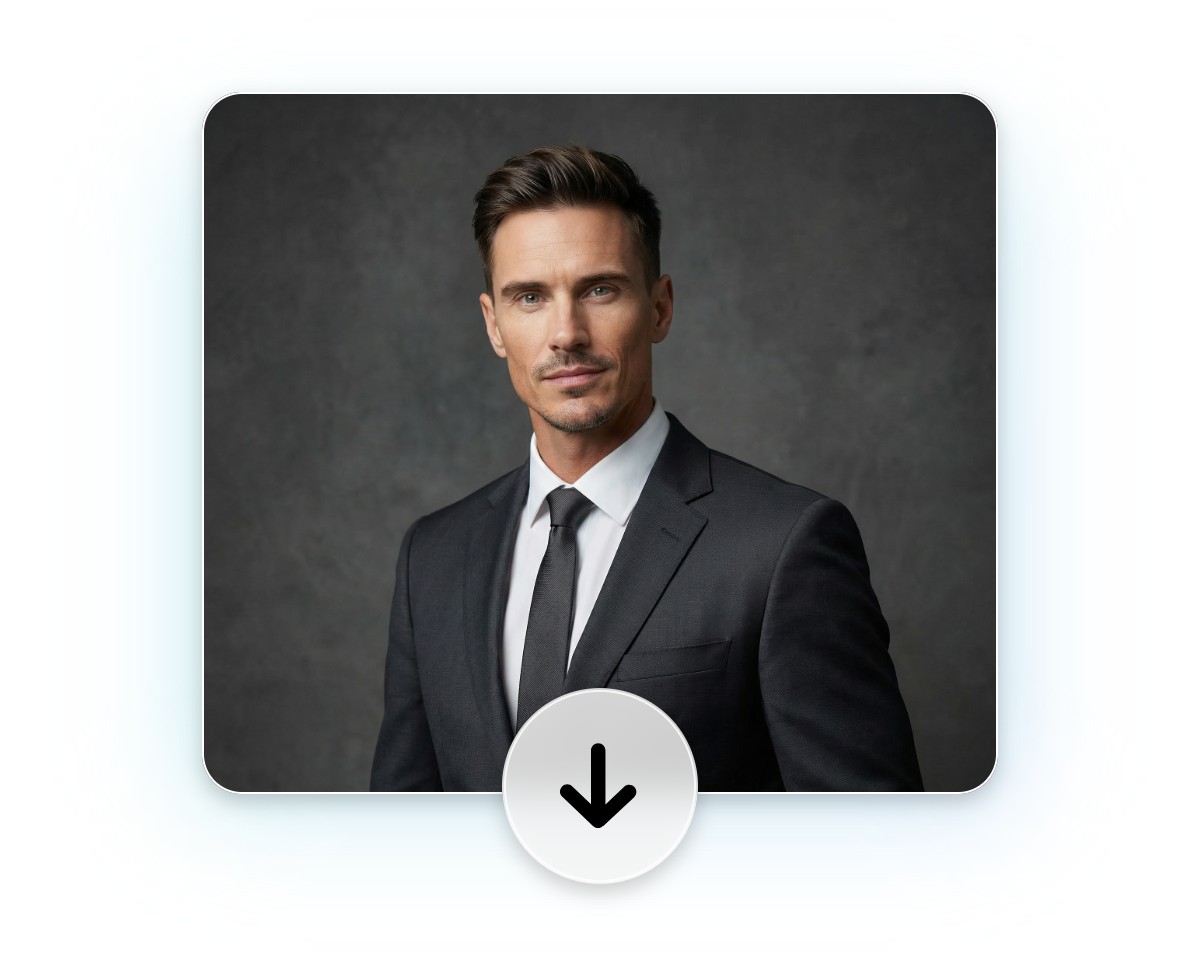 Step four download edited resume photo of the man