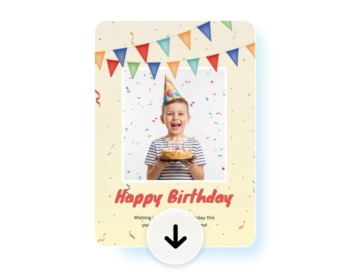 Step four download the ai generated birthday card