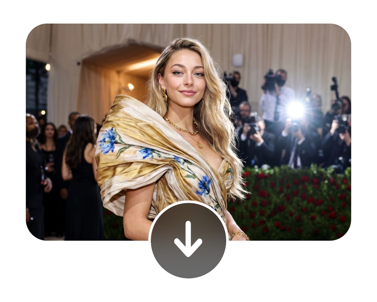 Step four to preview and download the converted gala style photo