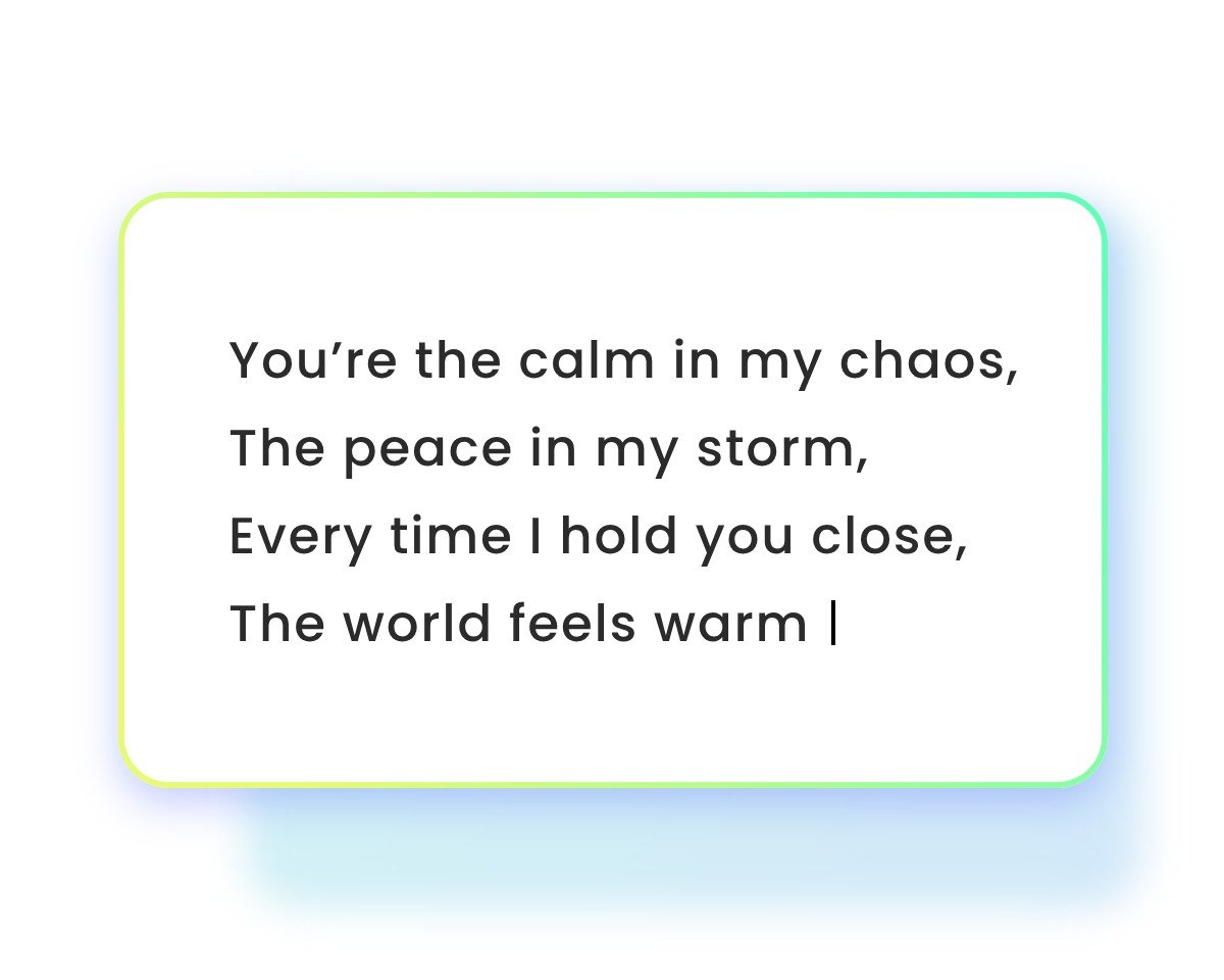 Step one input your lyrics in fotor lyrcis to song ai