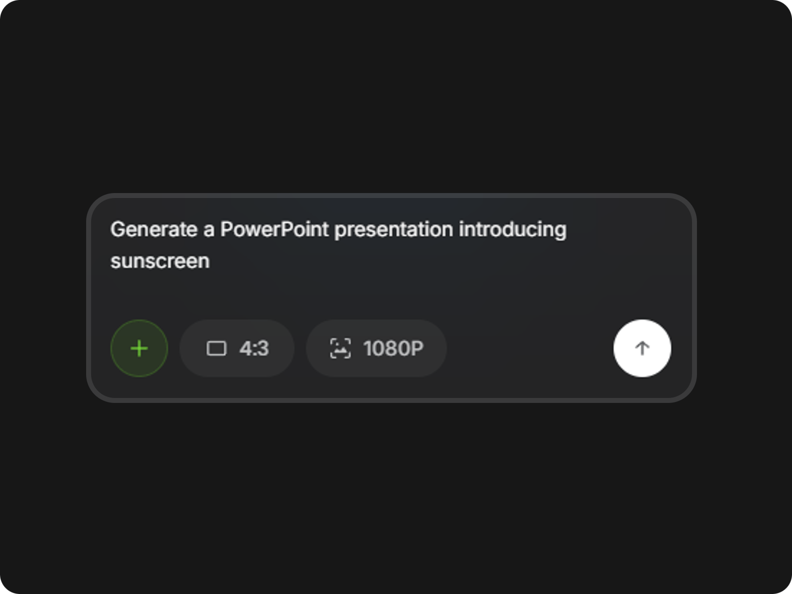 Step one to input prompt for ai presentation maker