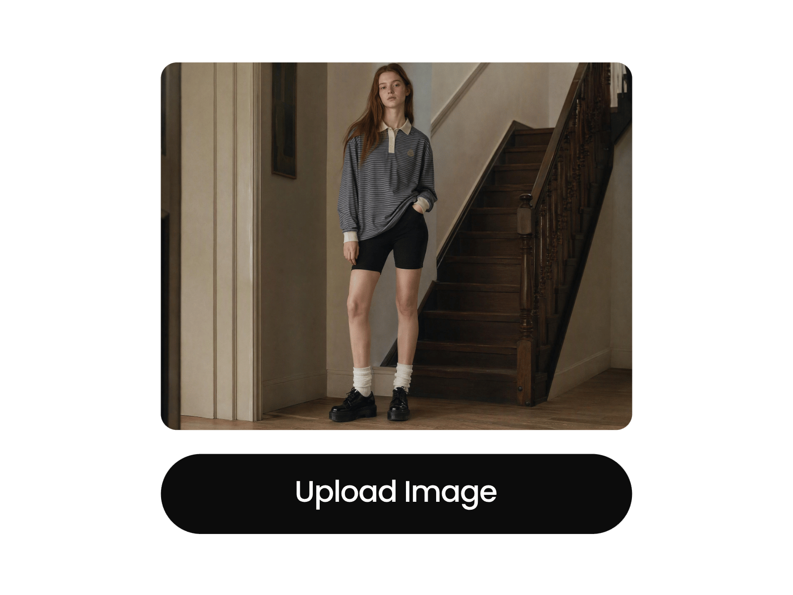 Step one to upload the picture for virtual try on clothes