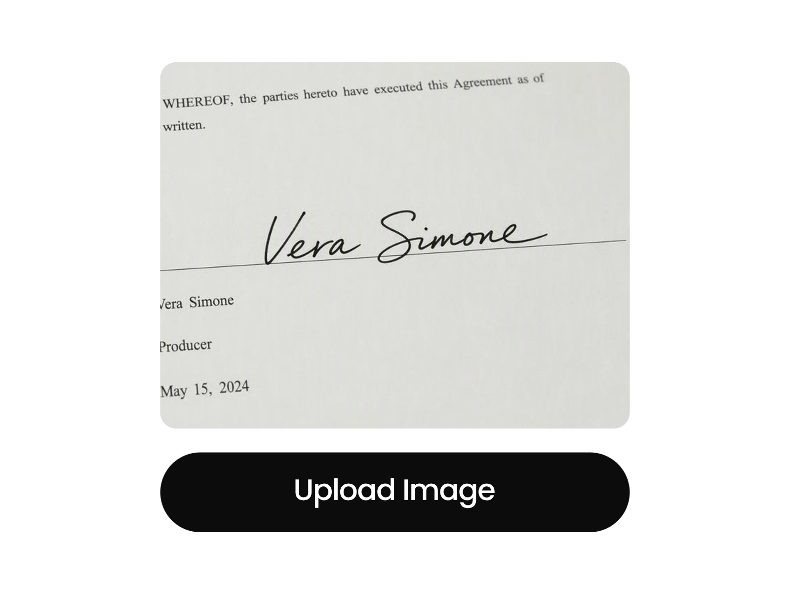 Step one to upload the signature