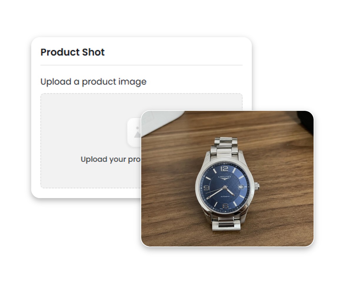 Step one toupload your product photo
