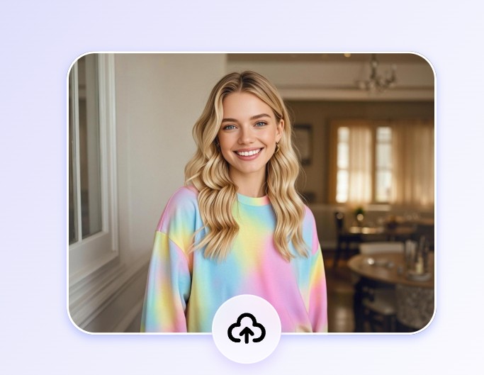 Step one upload a picture of a girl with long blonde hair