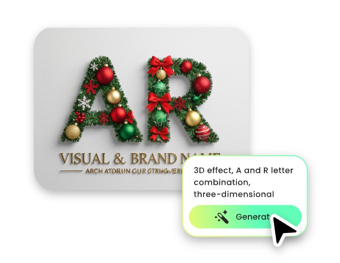 Step three click the botton to generate ai monogram with fotor monogram maker