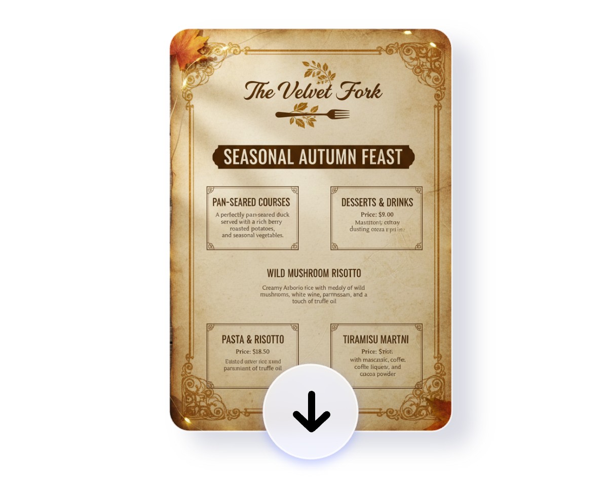 Schritt 3 KI-Speisekarte in hoher Qualität herunterladen