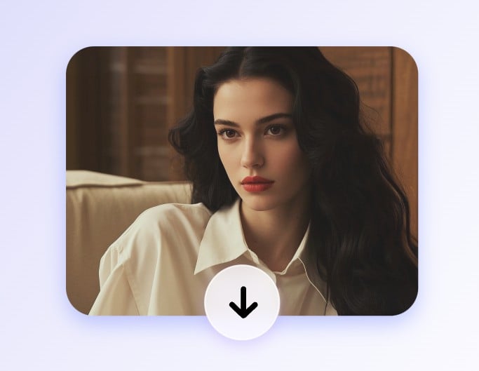 Step three download an image of a woman with vintage filter