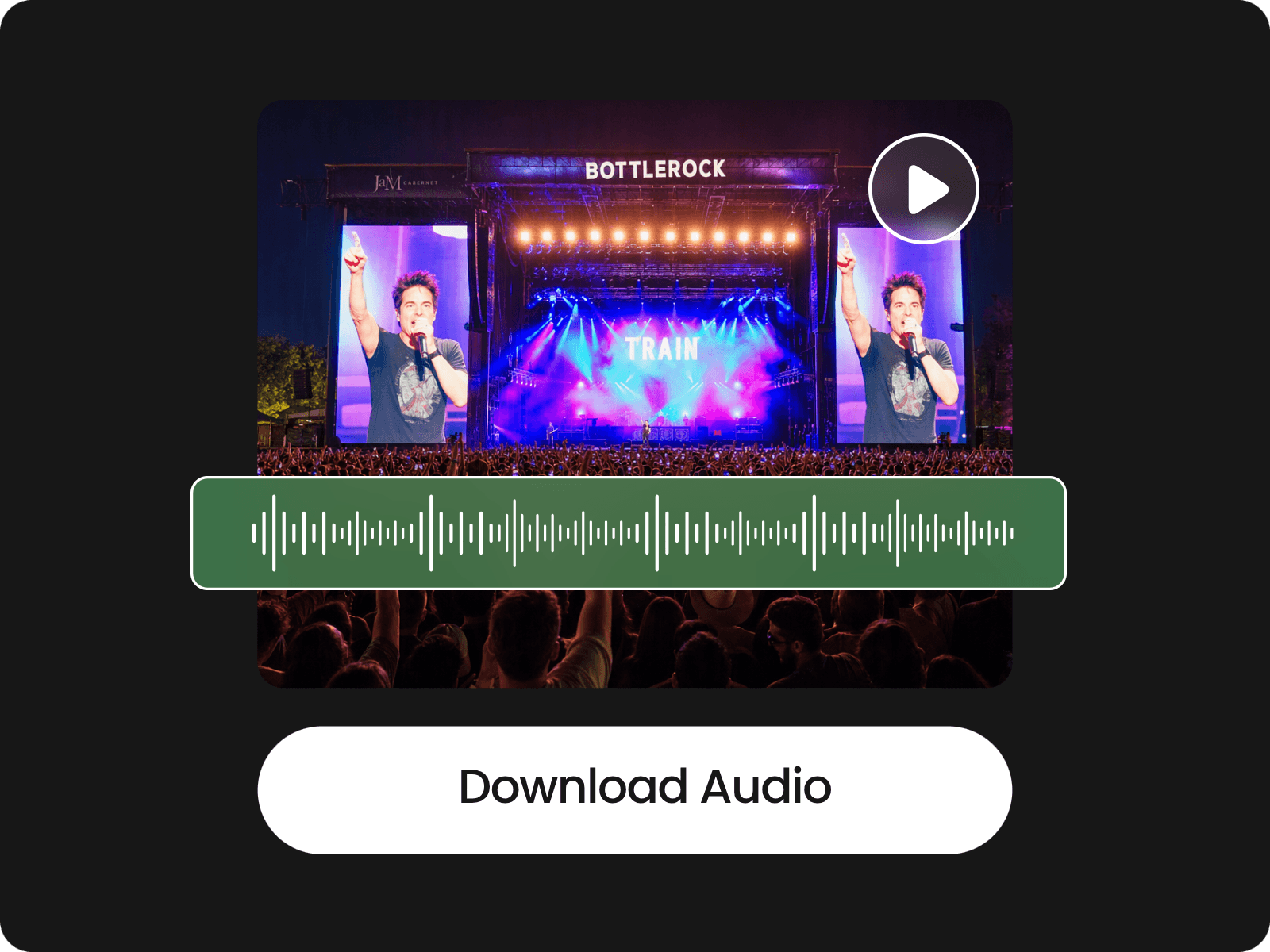 Step three to download the audio