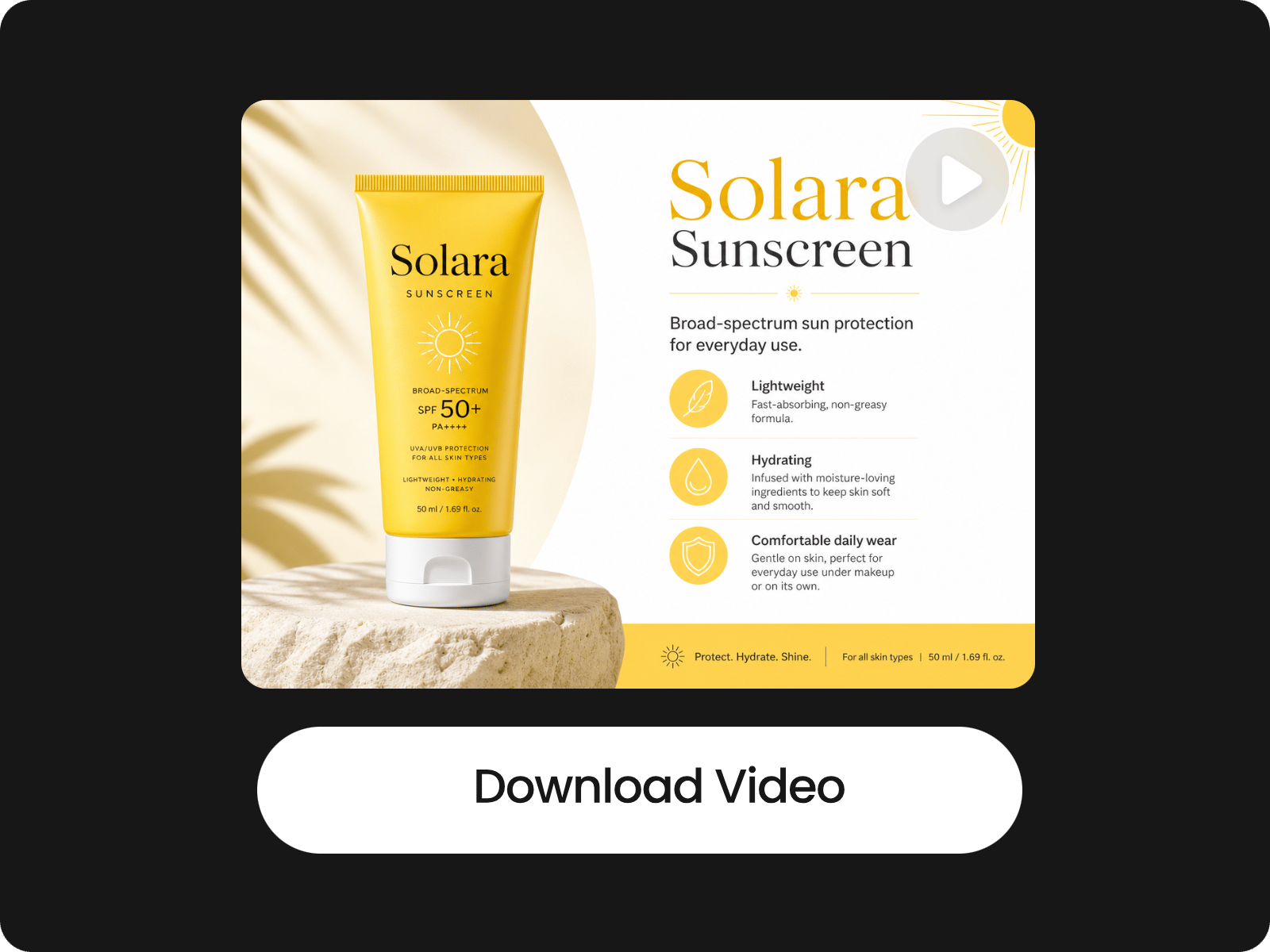 Step three to download the video presentation