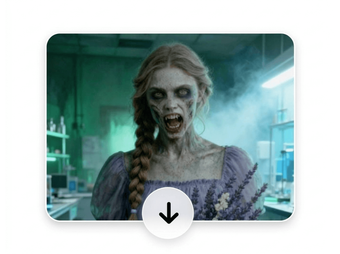 Step three to download the zombie picture