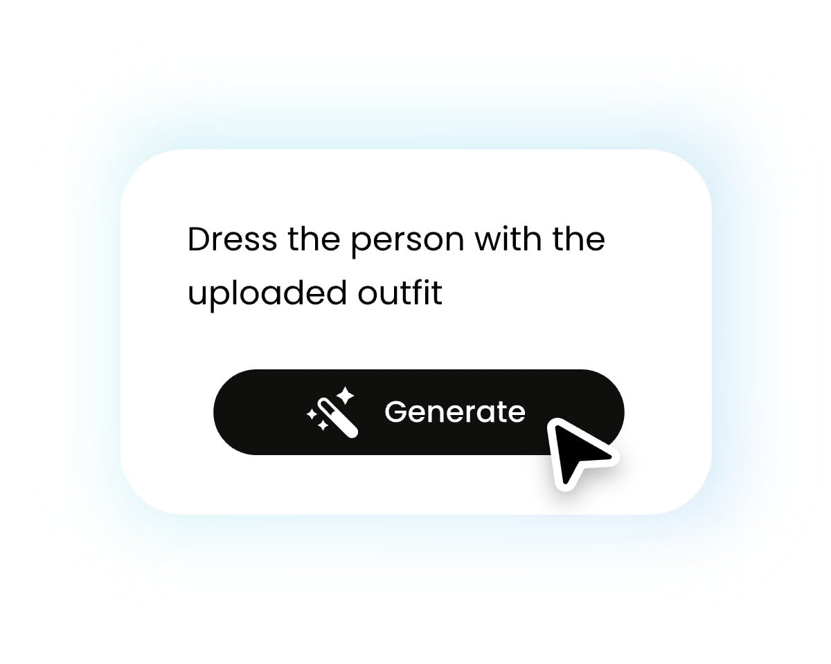 Step two enter a prompt to let the ai generate a virtual try on image