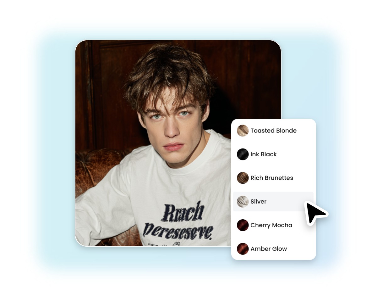 Step two to picke the color for hair color change