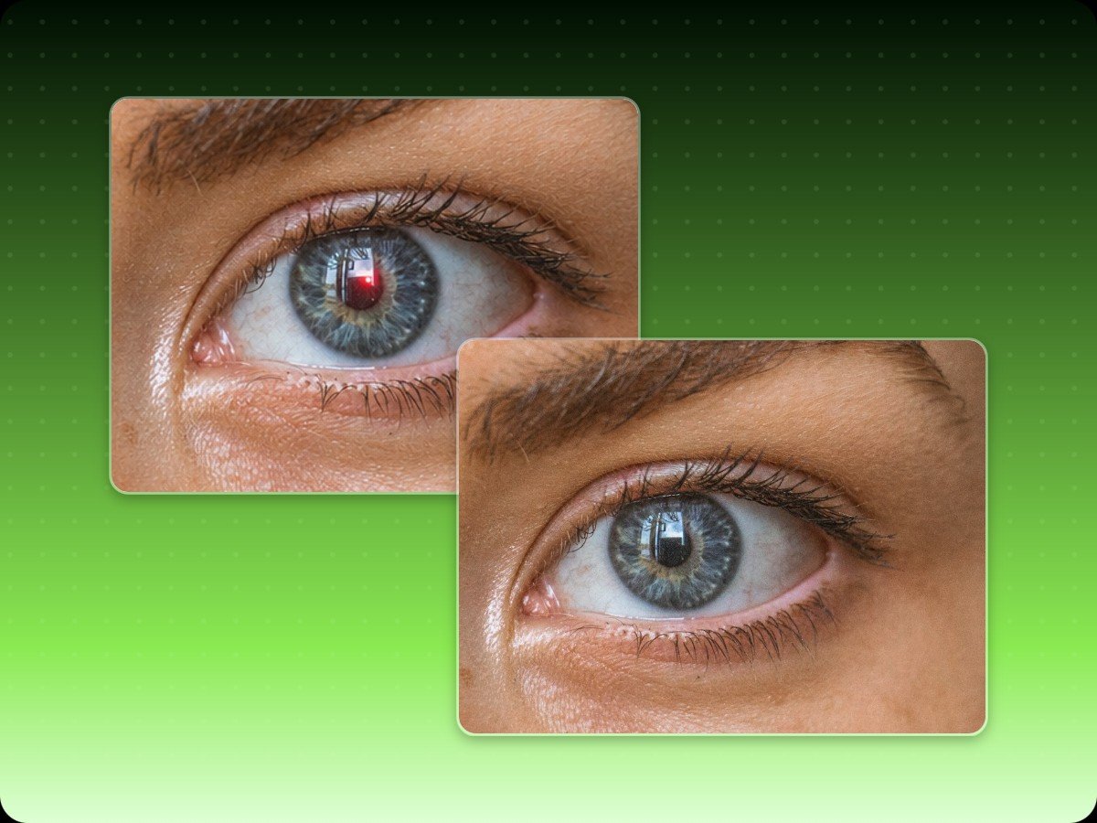 Step two to remove red eye problem