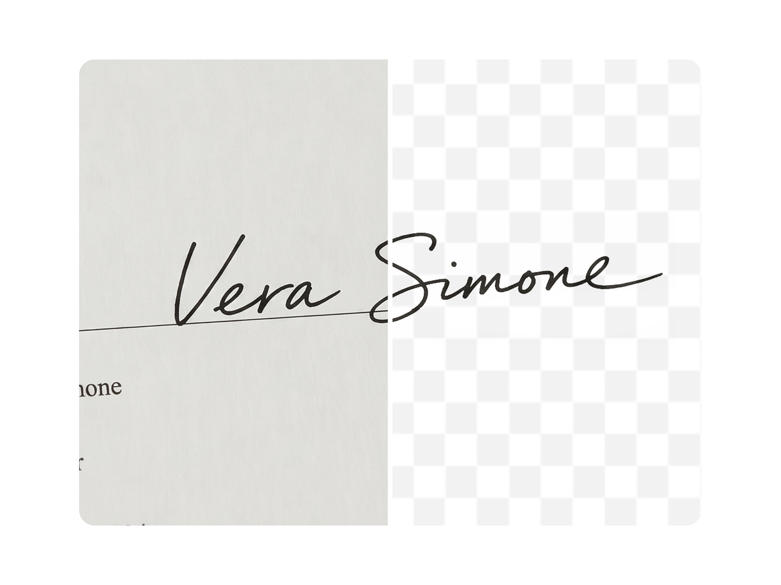Step two to remove the signature background