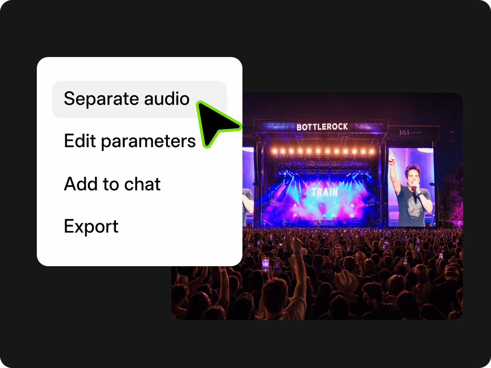 Step two to seperate the audio