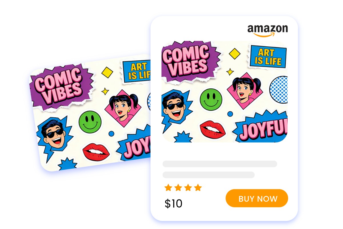 Mockup de stickers pour les annonces de boutique en ligne