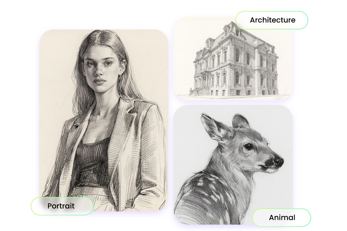 Suit for different sketch style effects