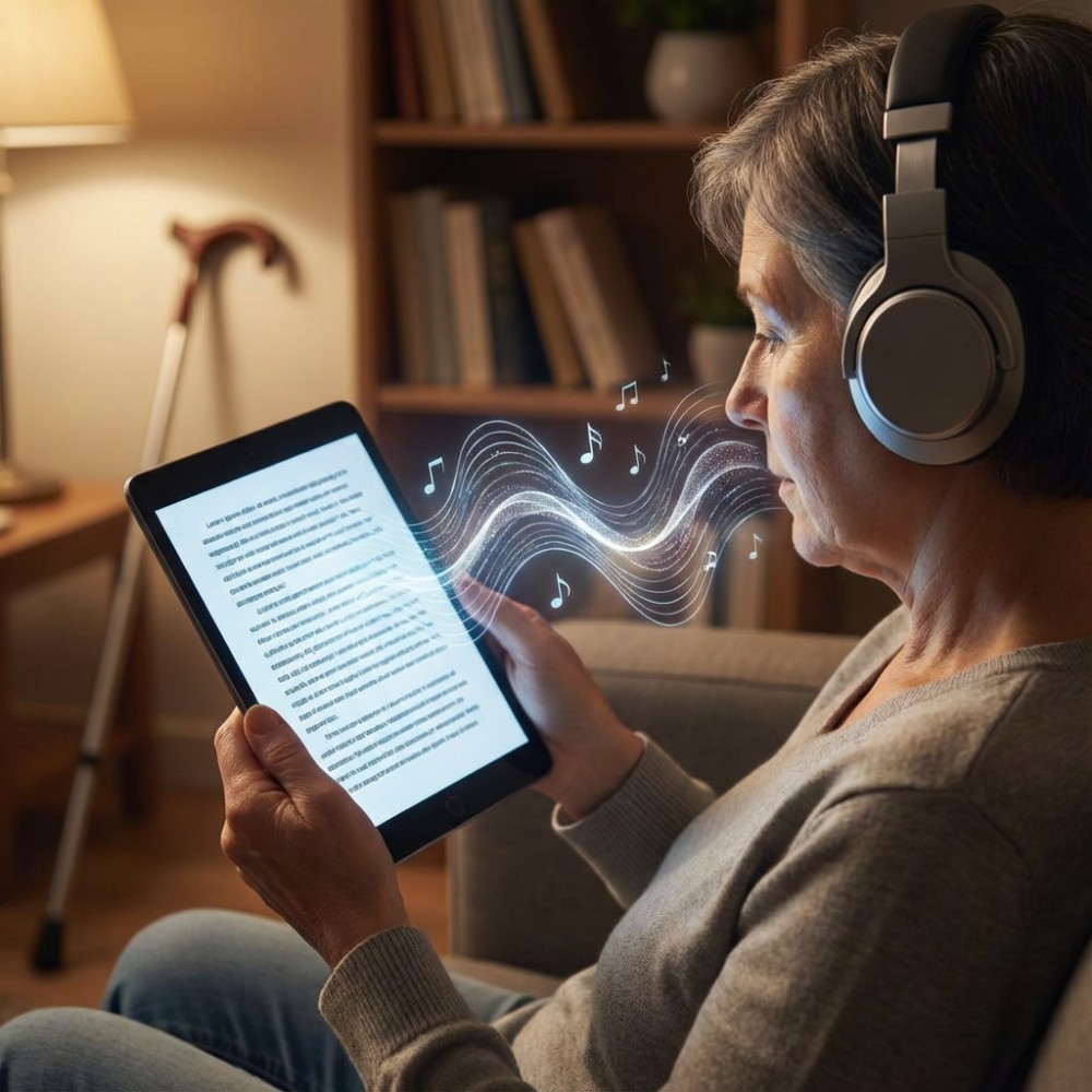 Support learning for low vision reading difficulty users