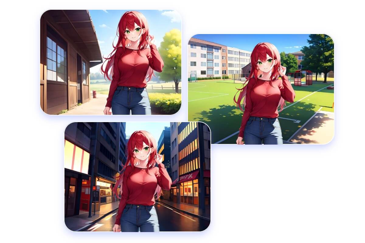 Switch the background of an anime style character image