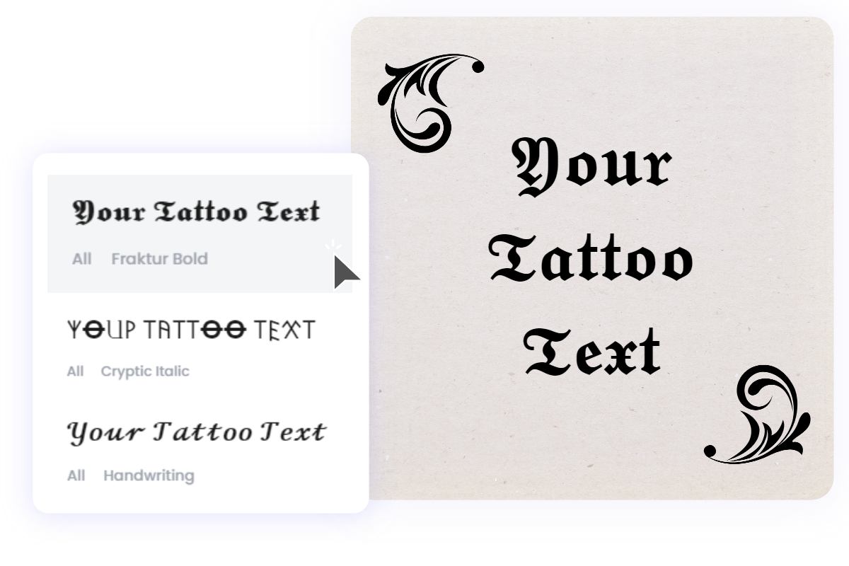 Tattoo design generator