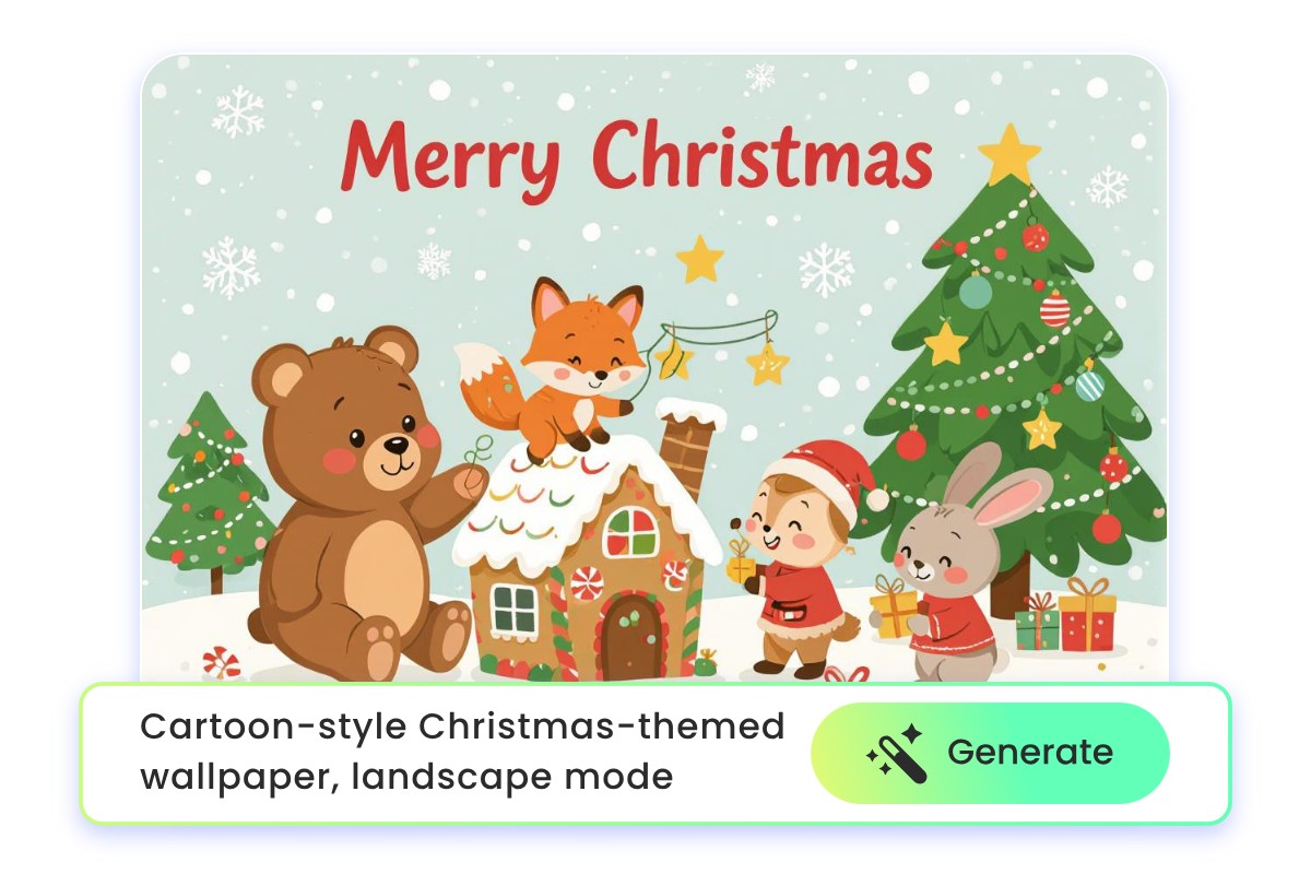 Weihnachtshintergrund aus Text generieren