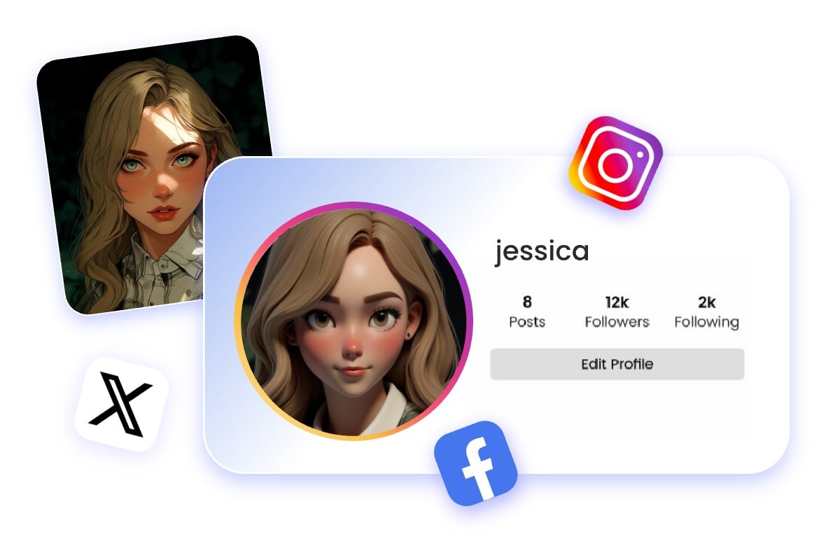 3D Profilbilder für soziale Medien mit Fotor erstellen