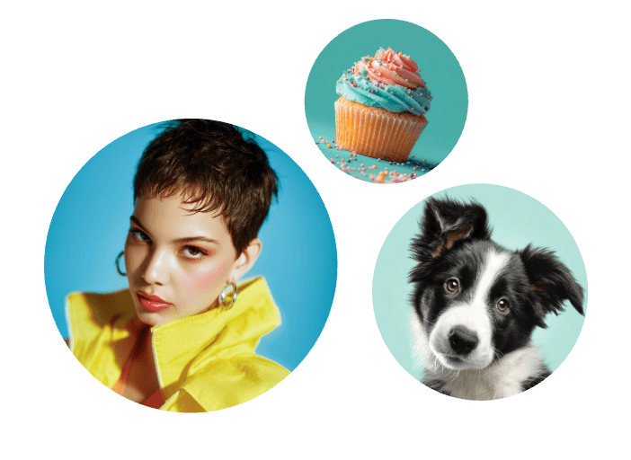 The creative design images created with fotors circle crop tool