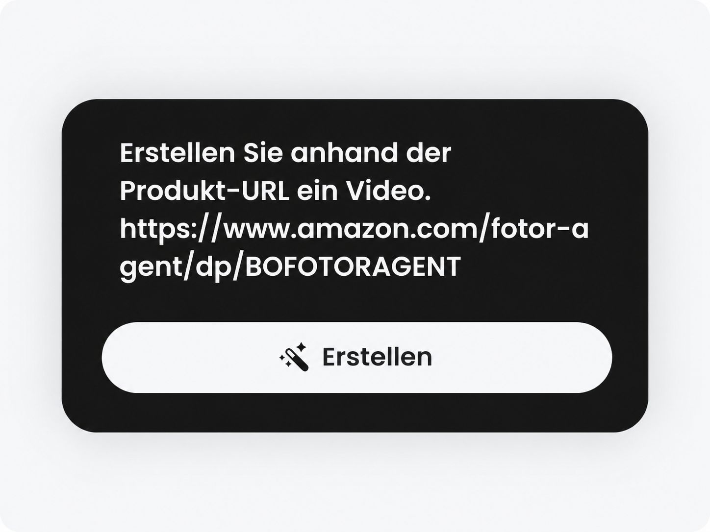Tippe einen link in fotor ein