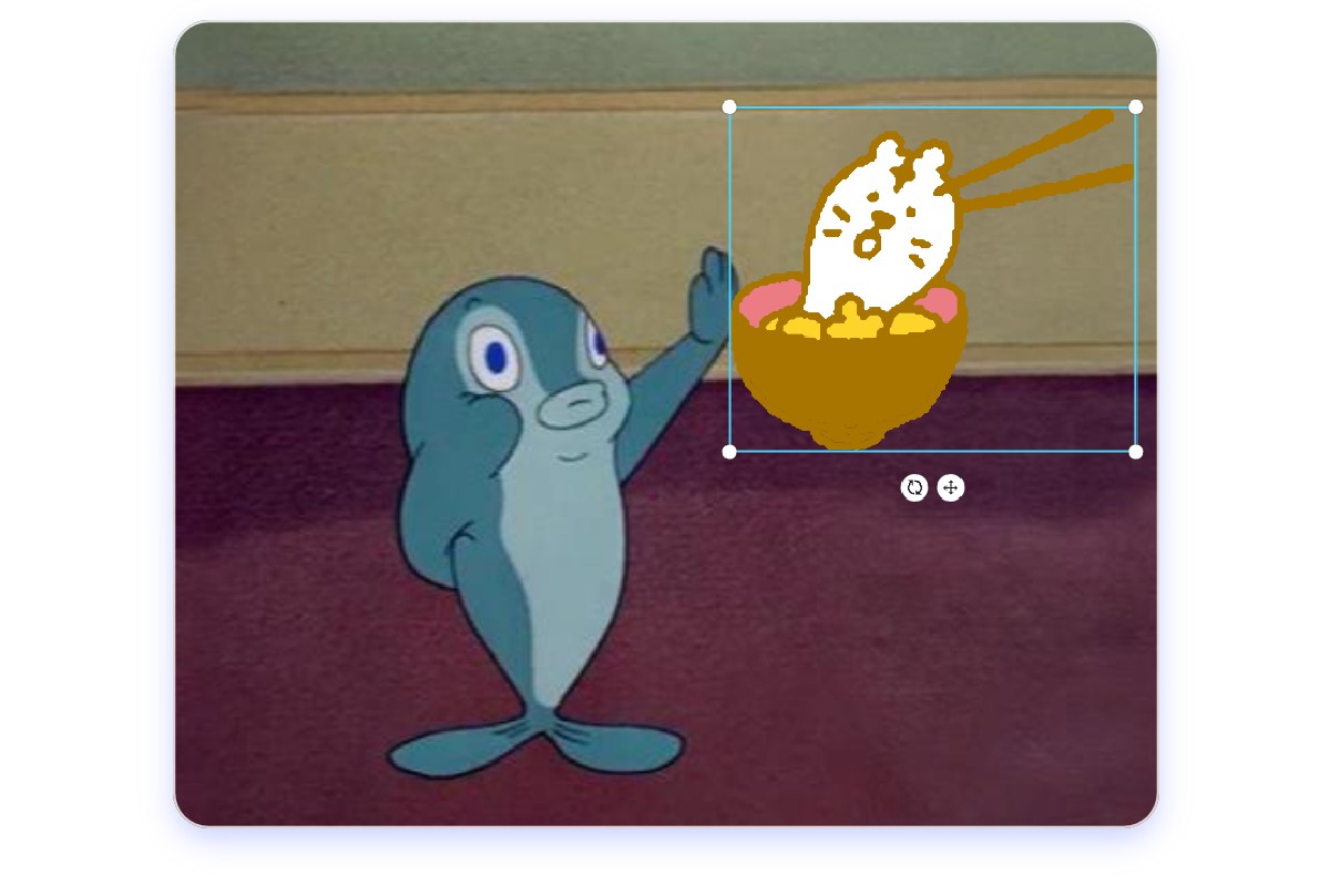 スタンプや画像で魚ミームをもっと面白く