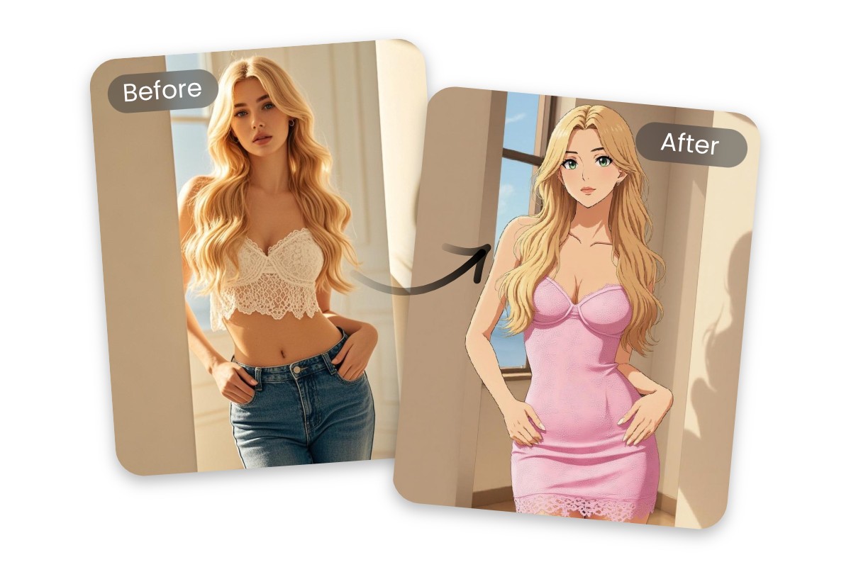 写真を簡単にアニメ風AIエロイラストに変換