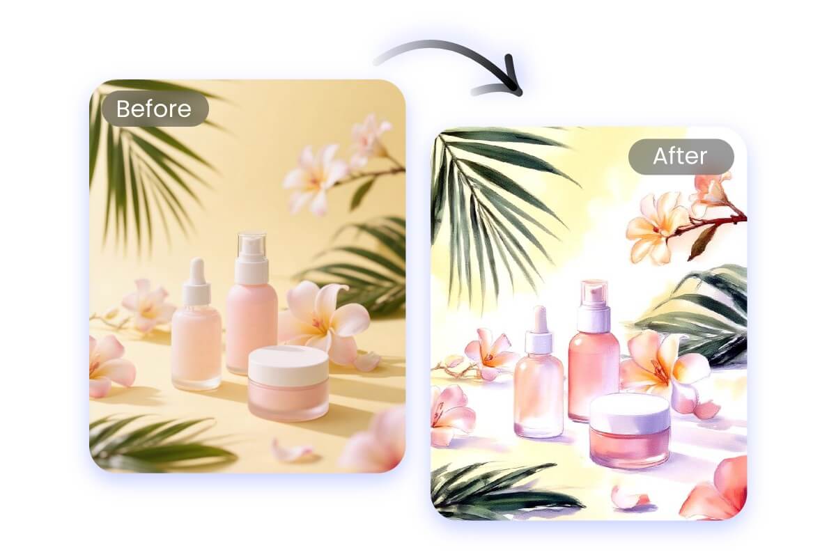 Transform an ai product image into an art style