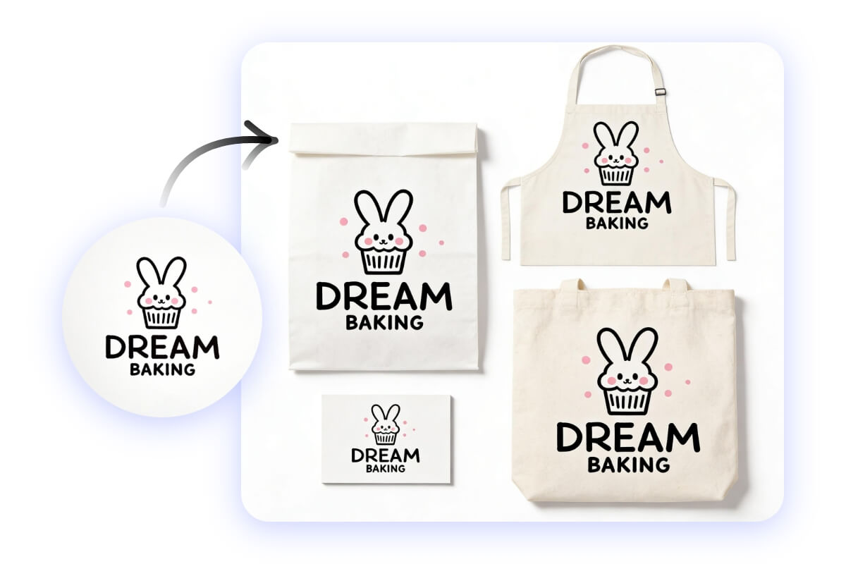 Transform logo into ai product mockup visuals