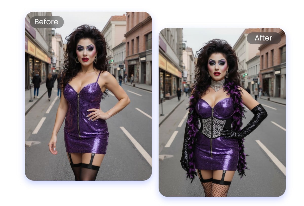 Transgender and drag queen transformations