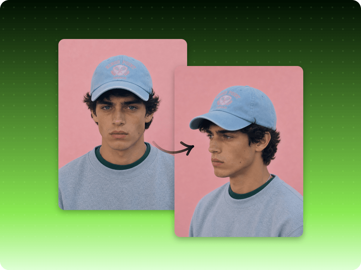 Turn a left angle boy photo into a front facing one