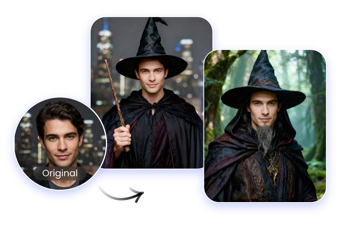 Transformer une photo de garçon en visuel de sorcier
